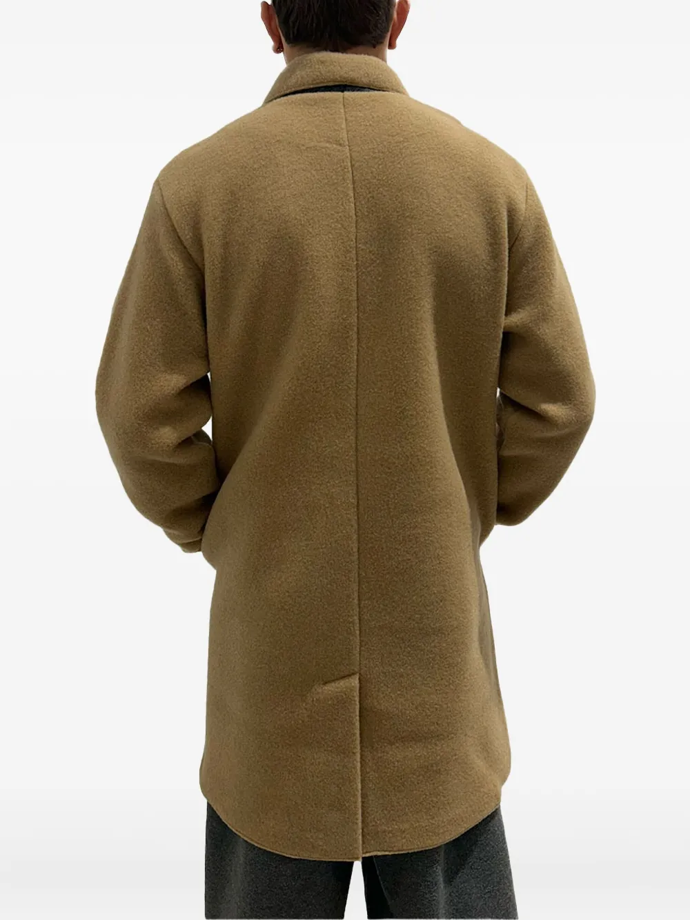 Rayne 1896 Buttoned Wool Coat In Brown