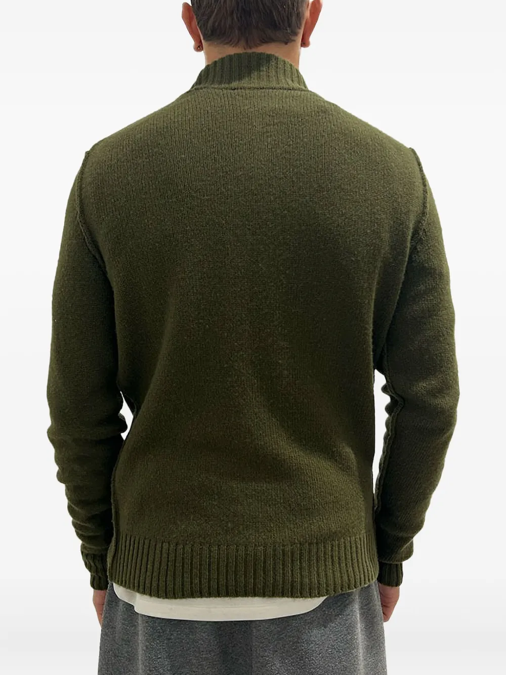 Rayne 1896 Zip-neck Wool Sweater In Black