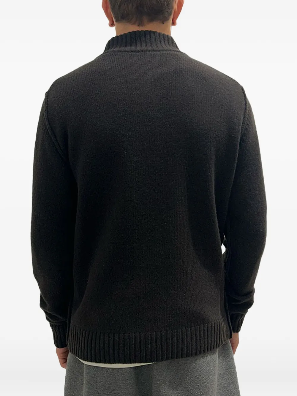 Rayne 1896 Zip-neck Sweater In Black
