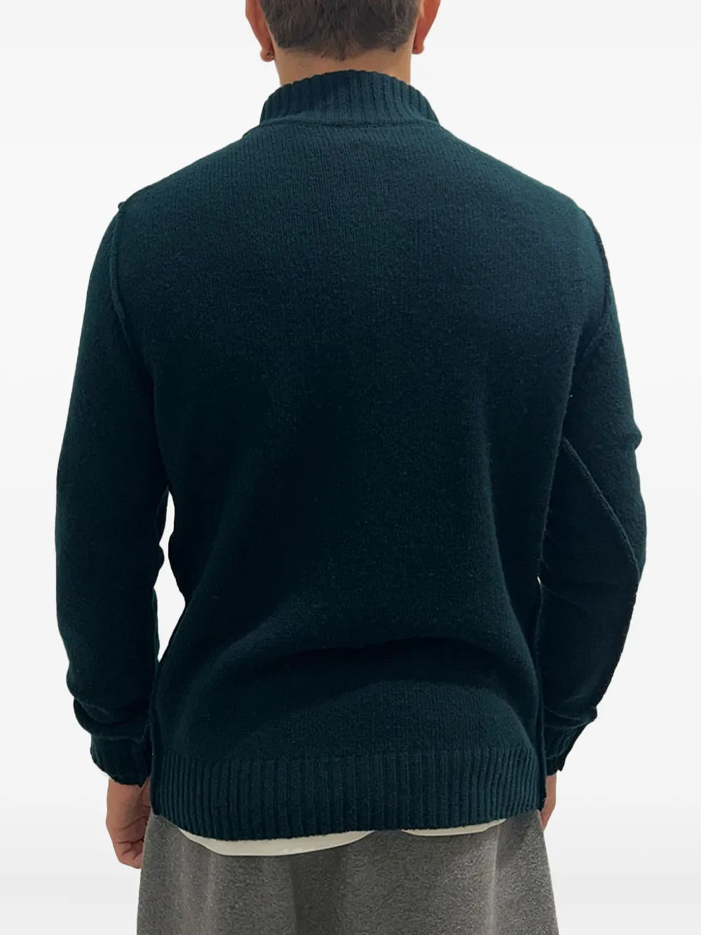 Rayne 1896 Zip-neck Sweater In Green