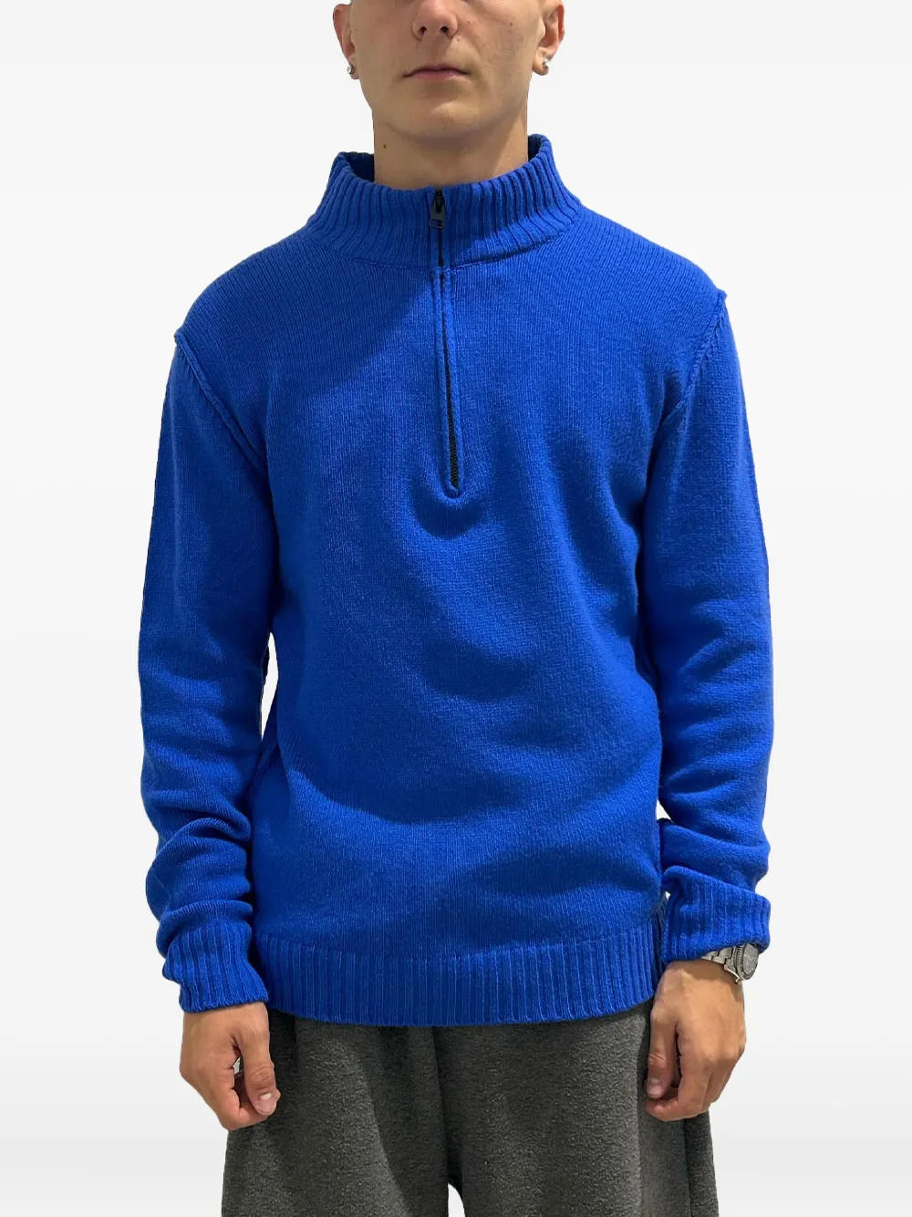 RAYNE 1896 pull à col zippé | bleu | Image 1