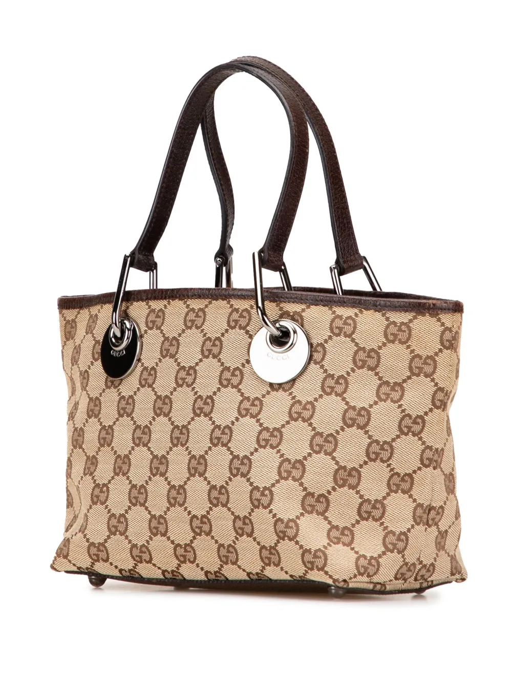 Pre-owned Gucci 2000-2015 Gg Canvas Eclipse Handbag In Brown
