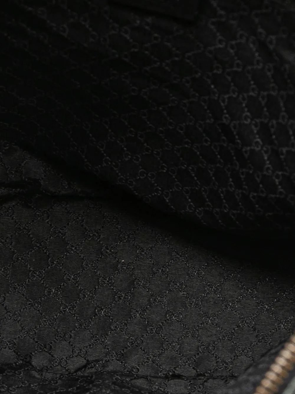 Pre-owned Gucci 2000-2015 Denim Web Shoulder Bag In Black
