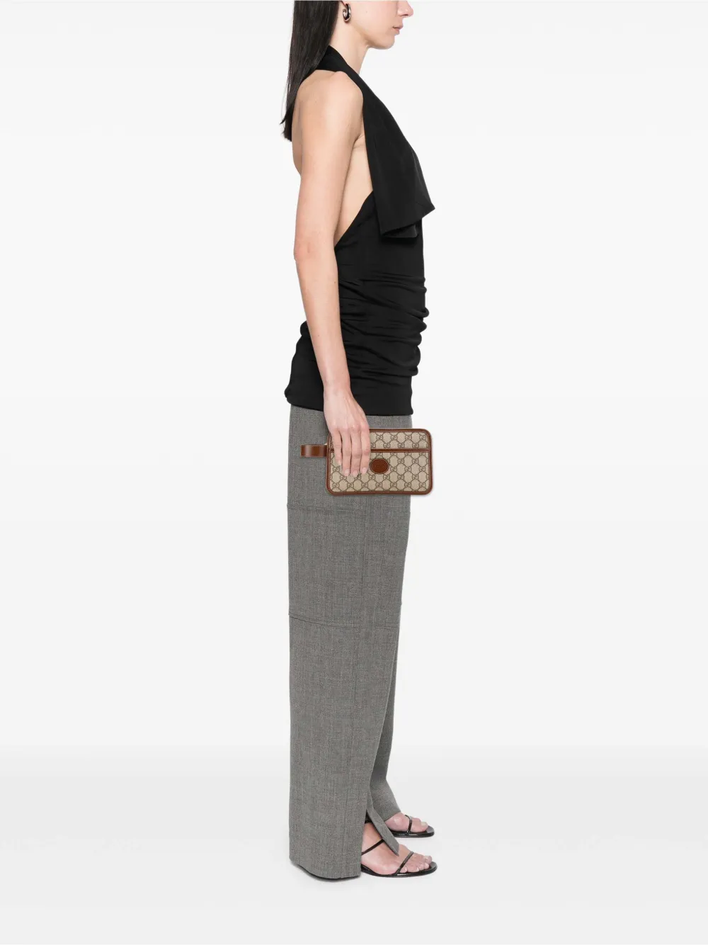 Gucci Pre-Owned 2000-2015 GG Supreme Interlocking G clutch bag | Pre-Owned | Image 2