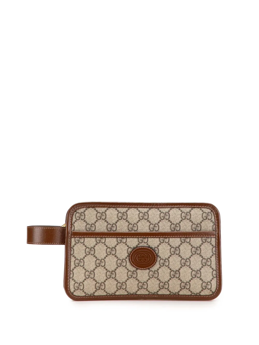 Gucci Pre-Owned 2000-2015 GG Supreme Interlocking G clutch bag | Brown | Image 1