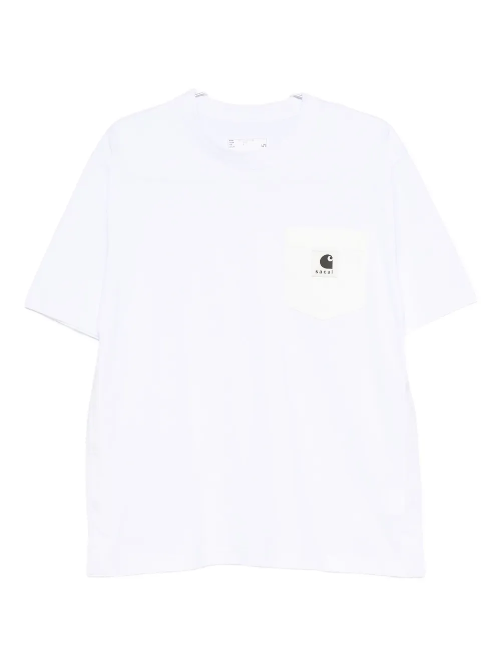 Sacai Logo-patch T-shirt In White