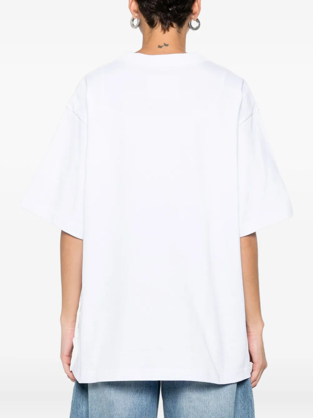 Sacai Logo-patch T-shirt In White