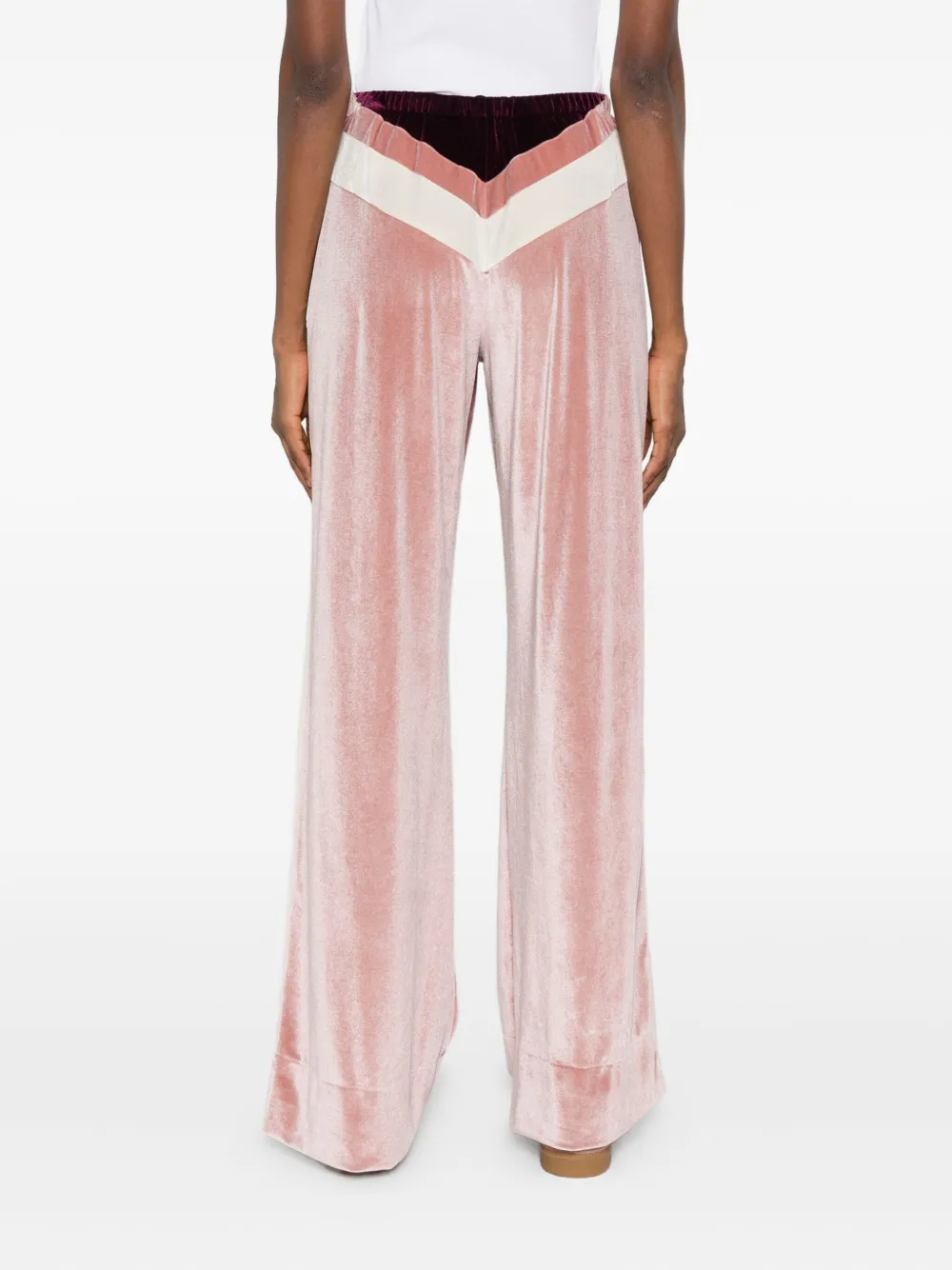 Palm Angels Stripe-detail Chenille Track Pants In Pink