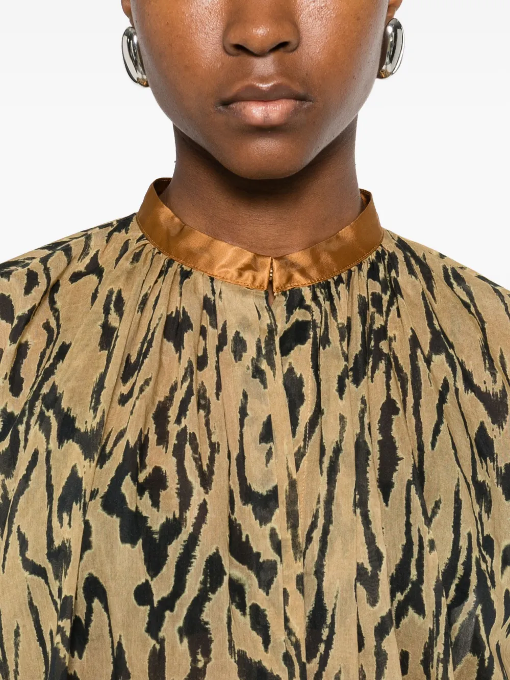 Forte Forte Animal-print Shirt In Brown