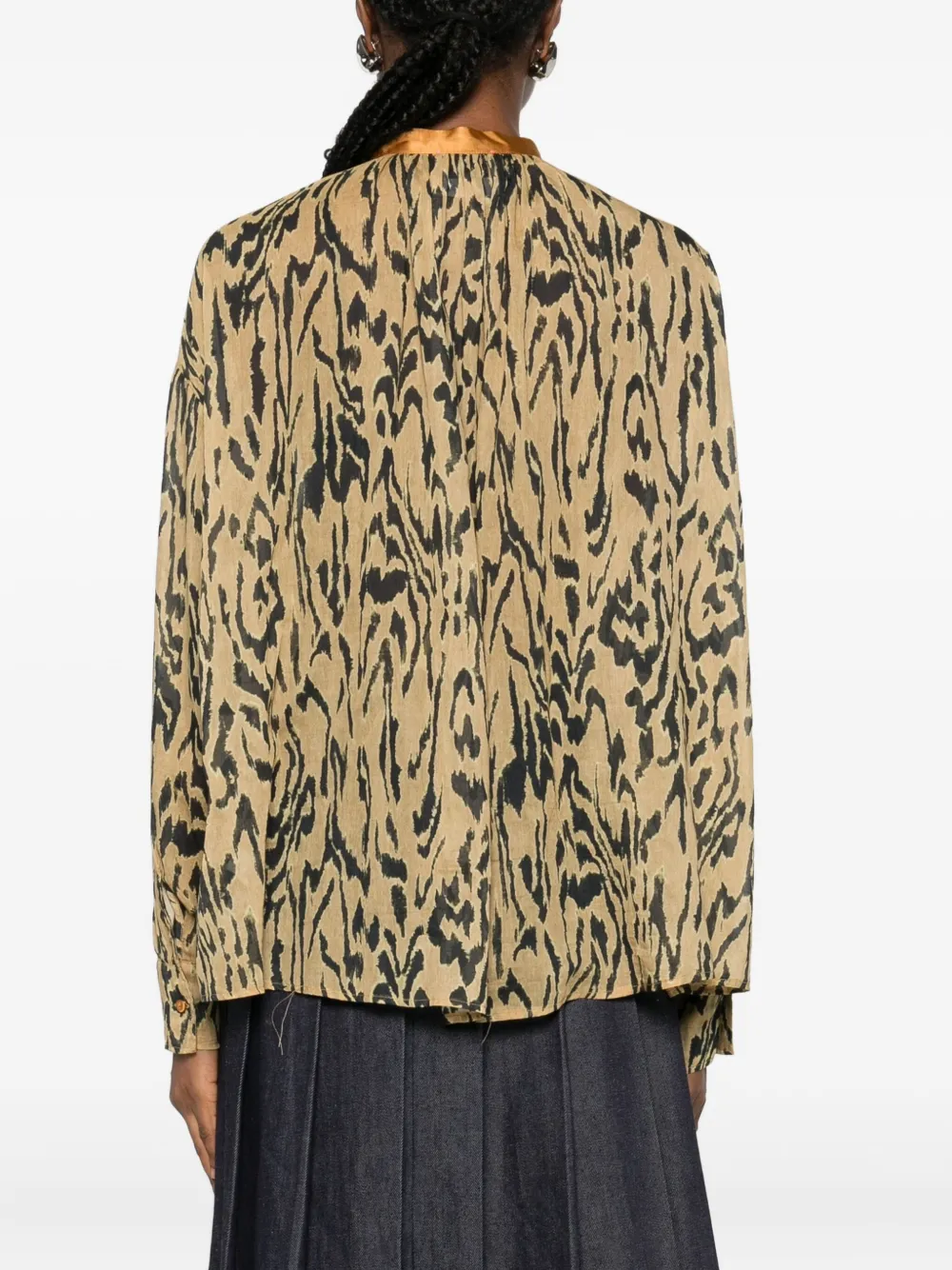 Forte Forte Animal-print Shirt In Brown
