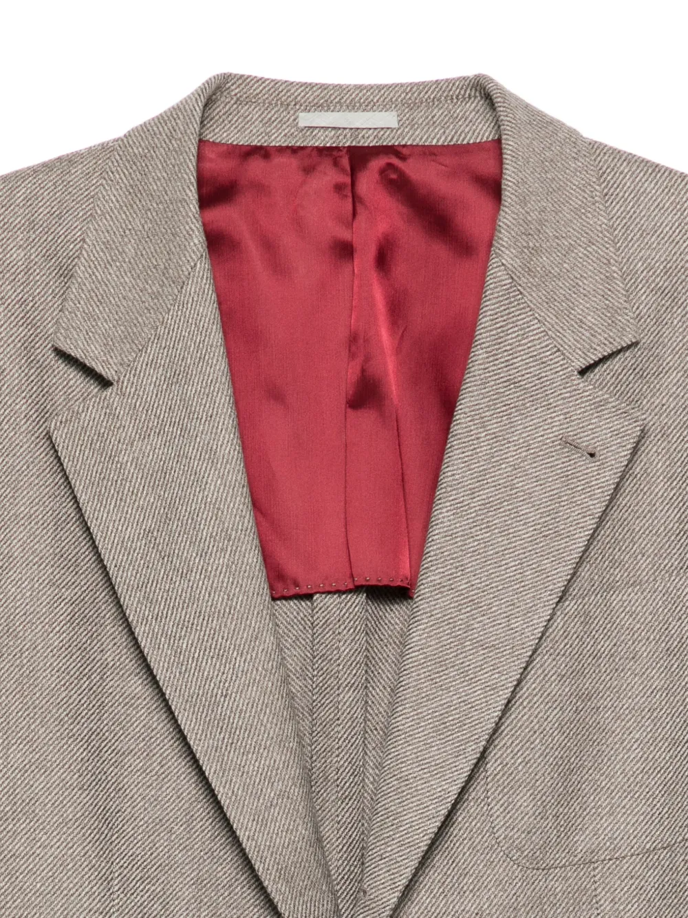 Brunello Cucinelli Blazer met enkele rij knopen Grijs