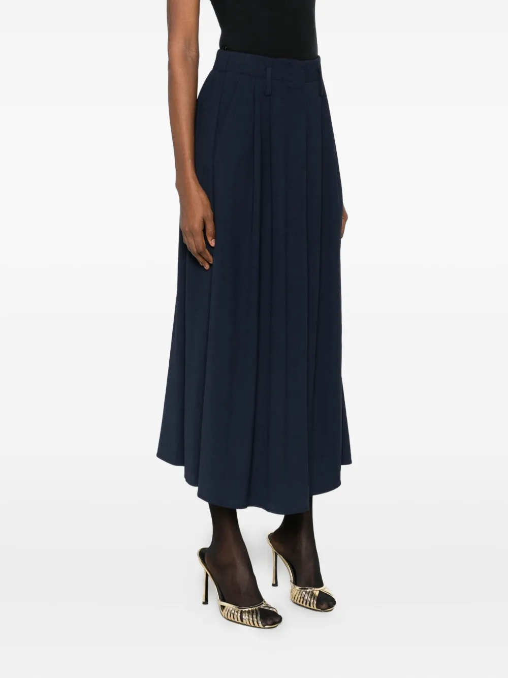 Forte Forte Pleated My Skirt In Blue