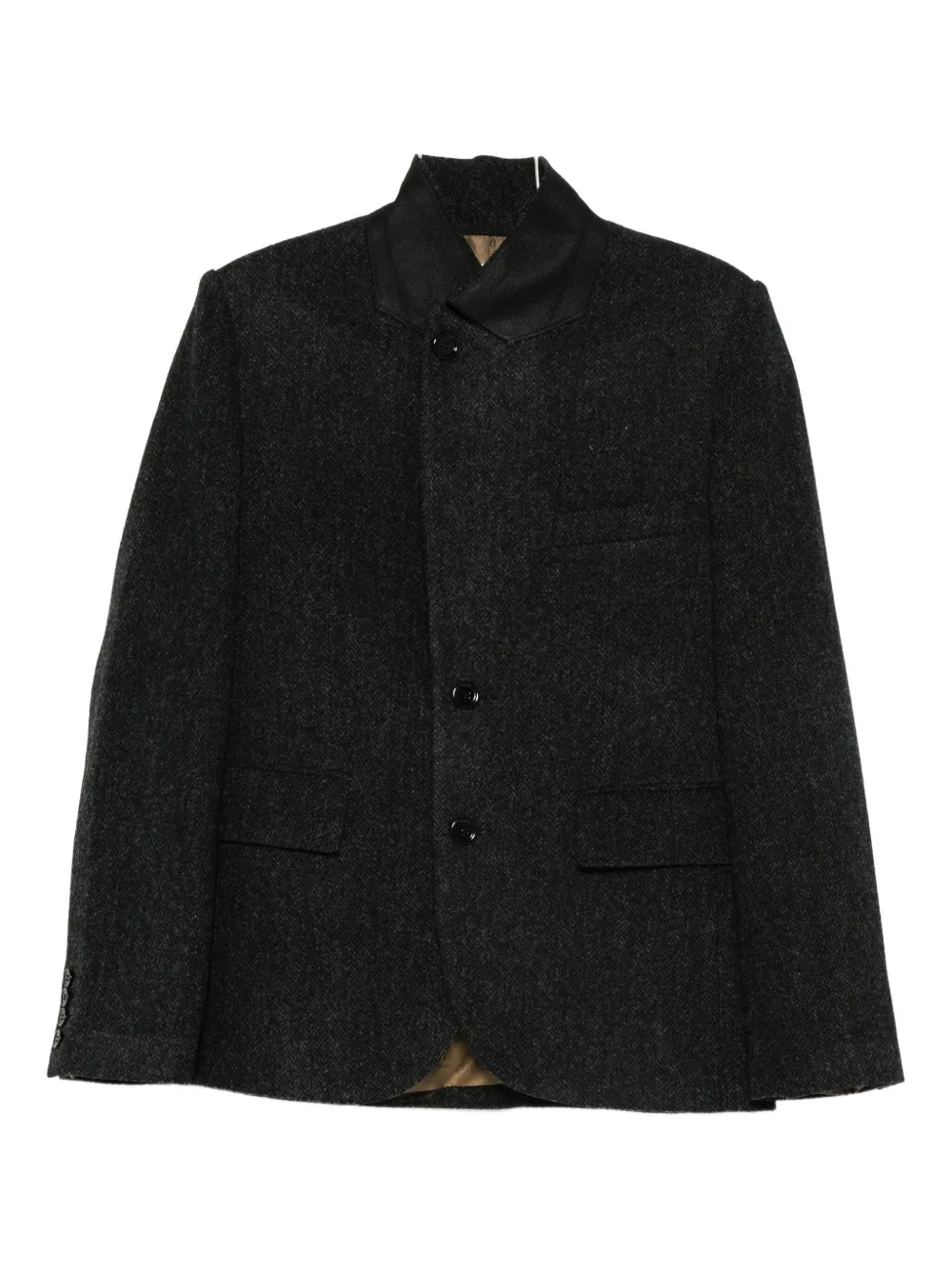6397 herringbone blazer | Black | Image 1