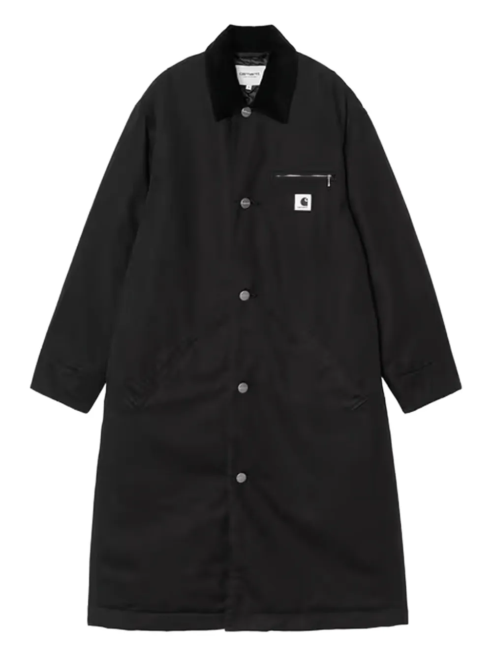 Carhartt Single-breasted Coat In Black