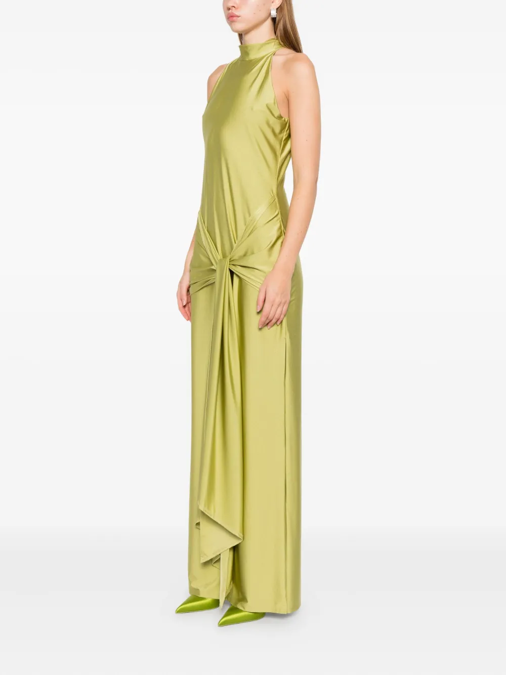 Danamé Maxi-jurk met halternek Groen