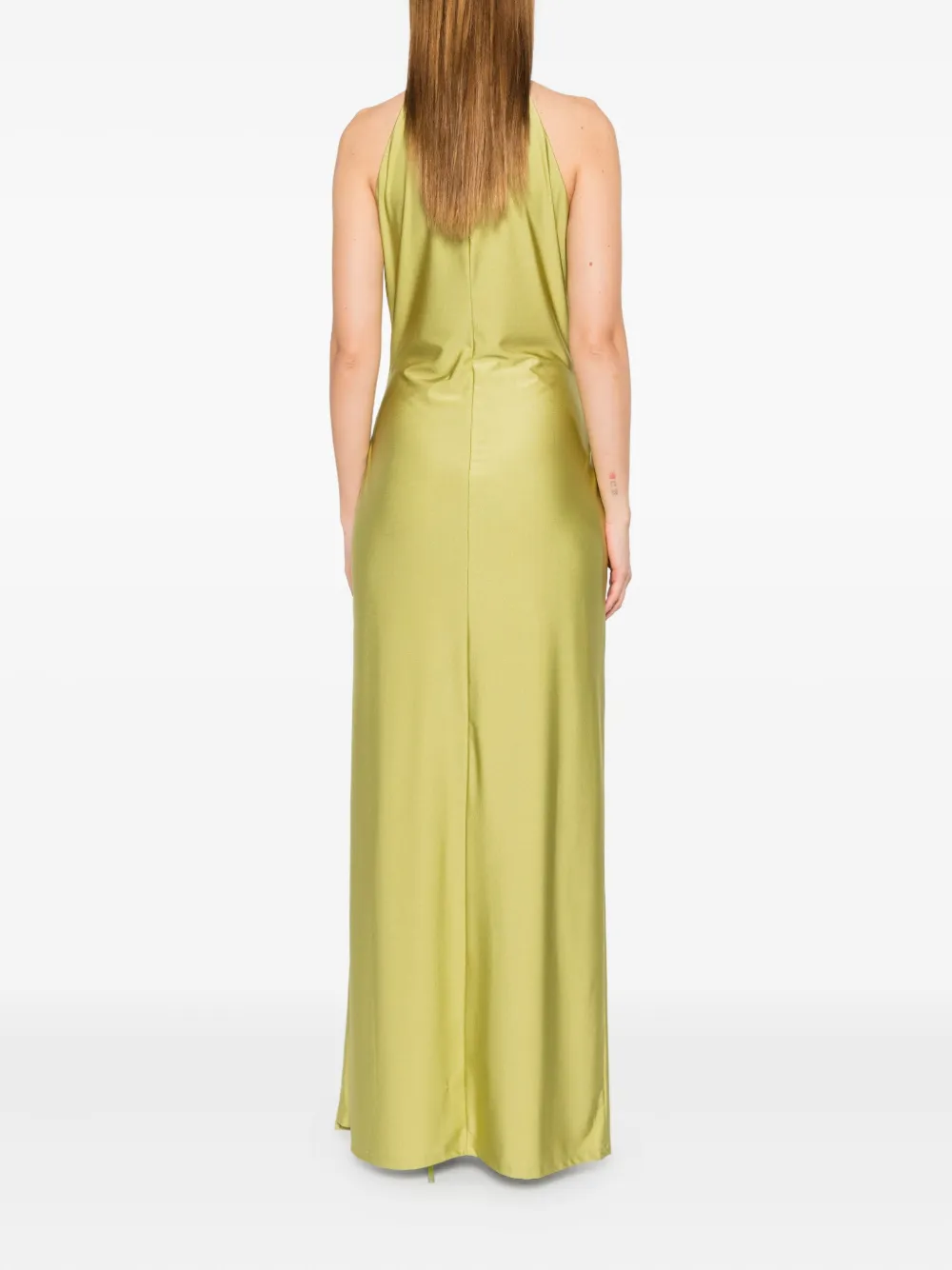 Danamé Maxi-jurk met halternek Groen