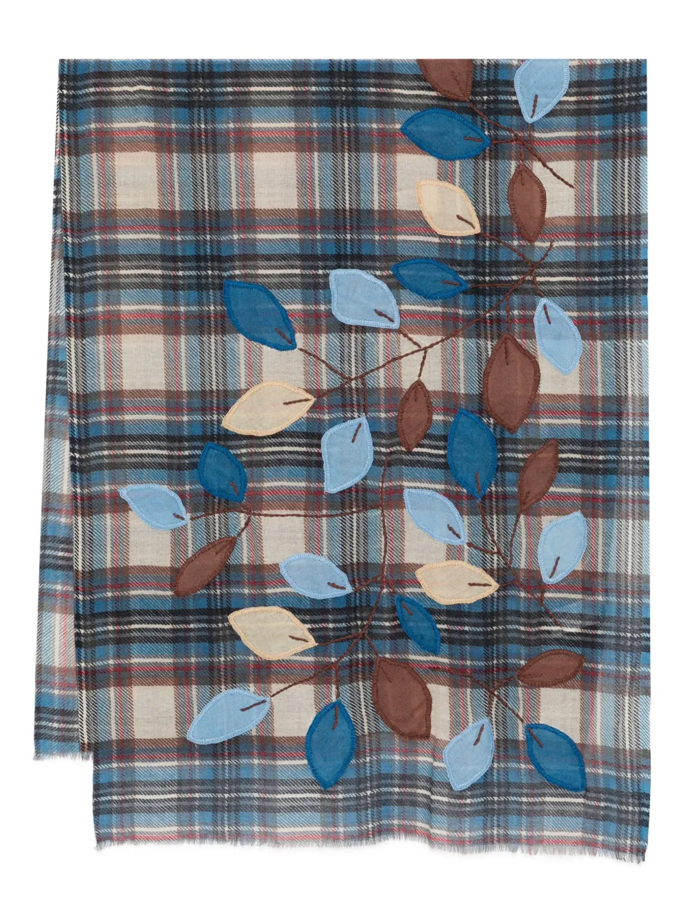 SGOMBERO CANTINE écharpe à motif tartan | tons neutres | Image 1