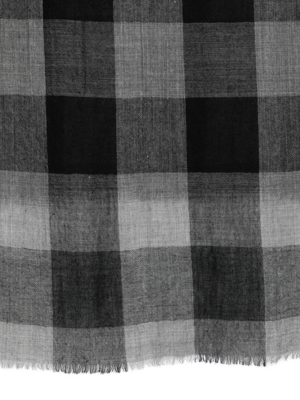 SGOMBERO CANTINE floral-embroidered checked scarf - Zwart