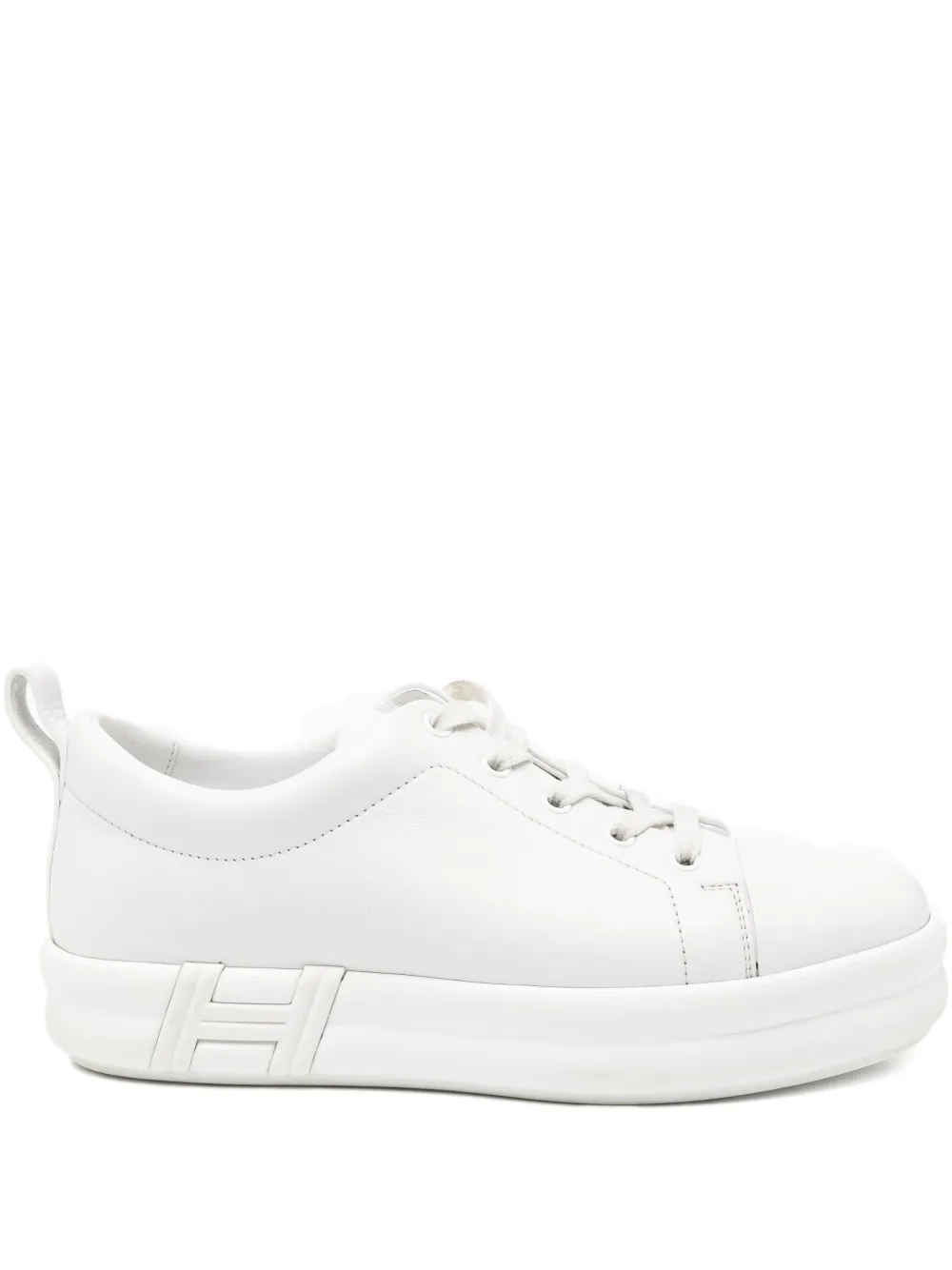 Pre-owned Hermes Happy Sneakers In White
