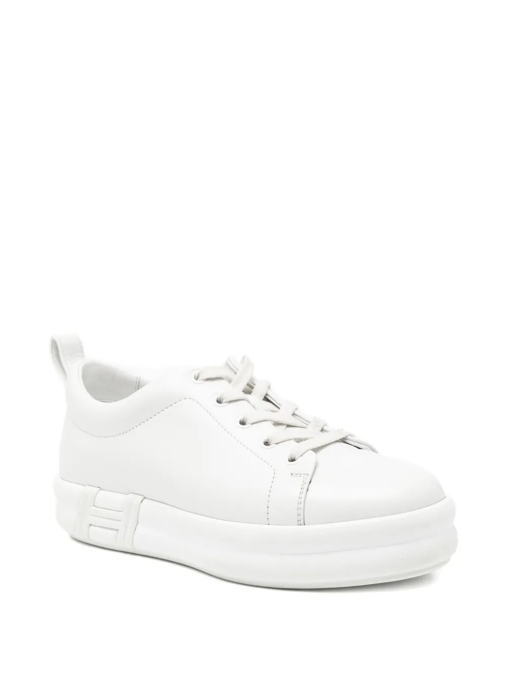Pre-owned Hermes Happy Sneakers In White