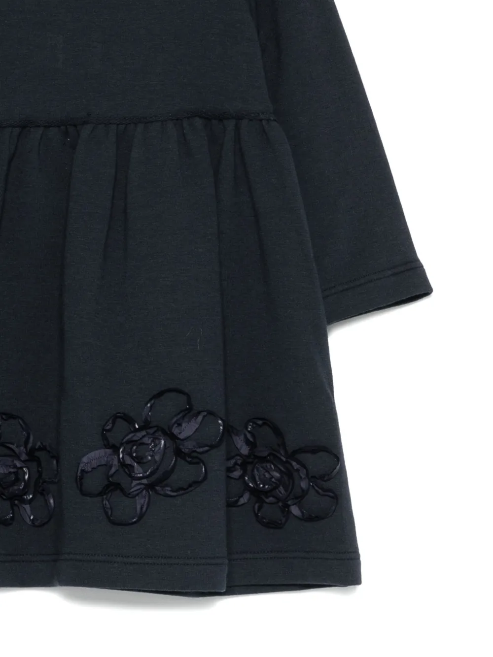 Il Gufo Jurk met bloemenpatch Blauw