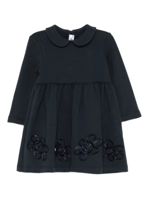 Il Gufo flower-appliqué dress