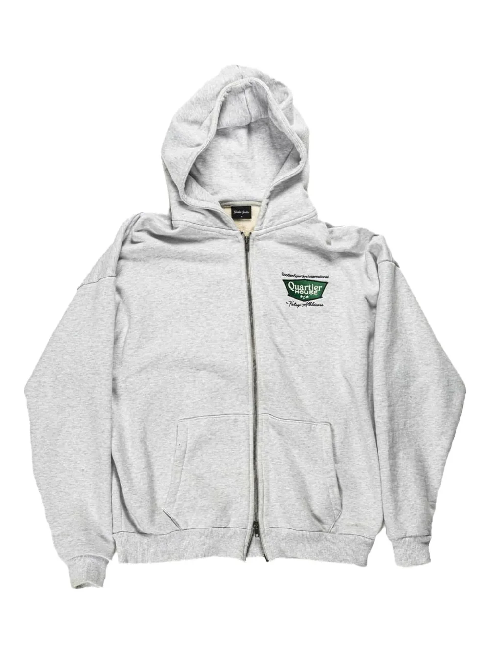 Goodies Sportive Aspen Embroidered-patch Hoodie In Gray