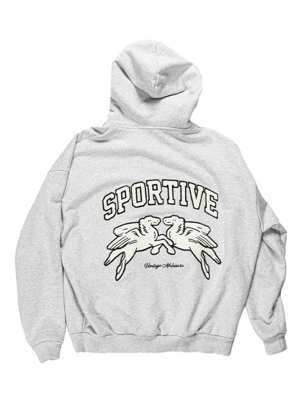 Goodies Sportive Aspen Embroidered-patch Hoodie In Gray