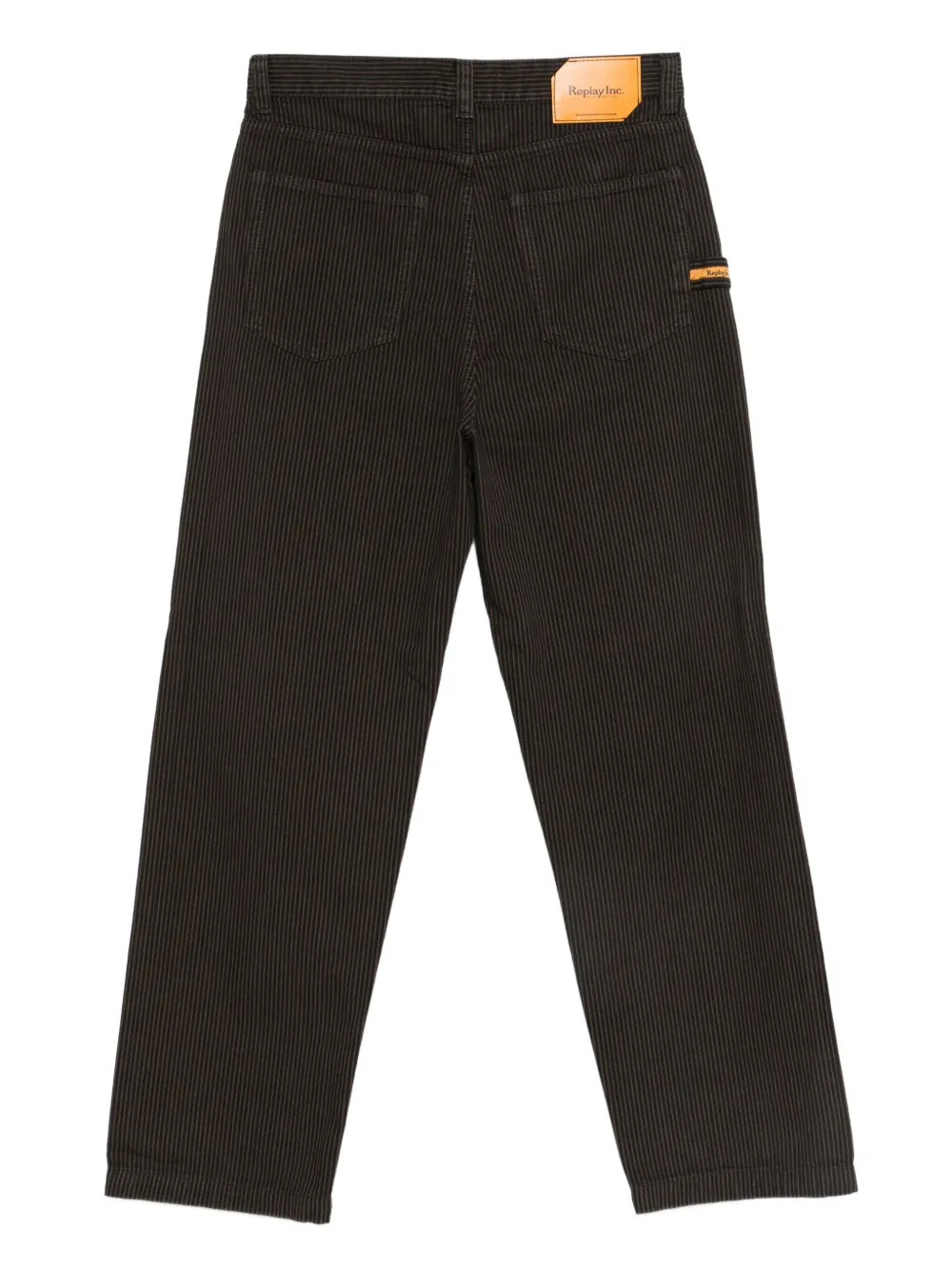 Replay Broek met krijtstreep - Zwart