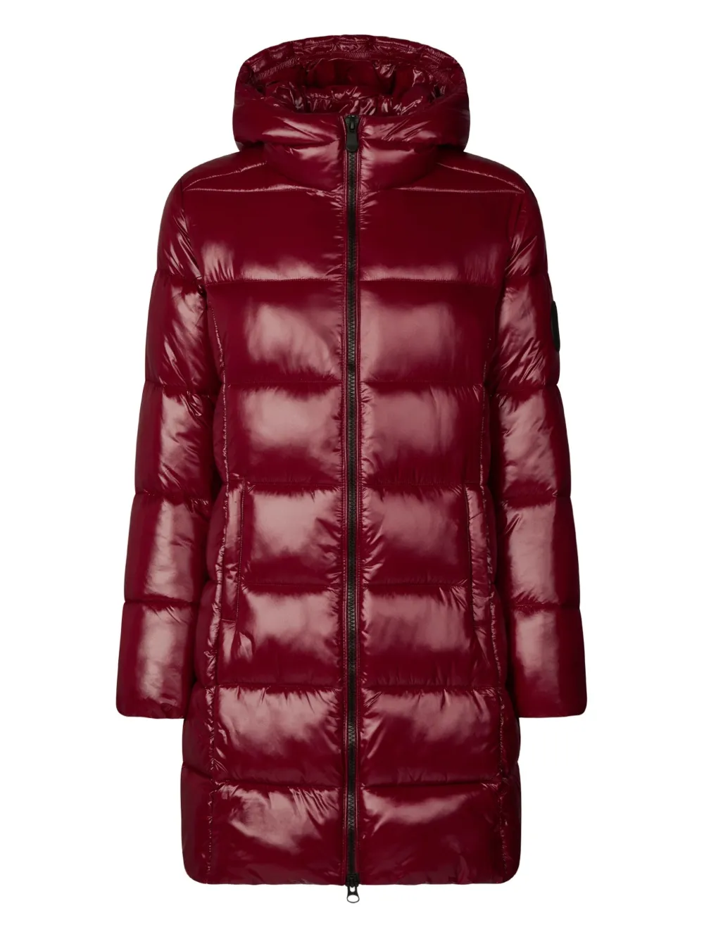 Save The Duck Hooded Padded Coat In Red
