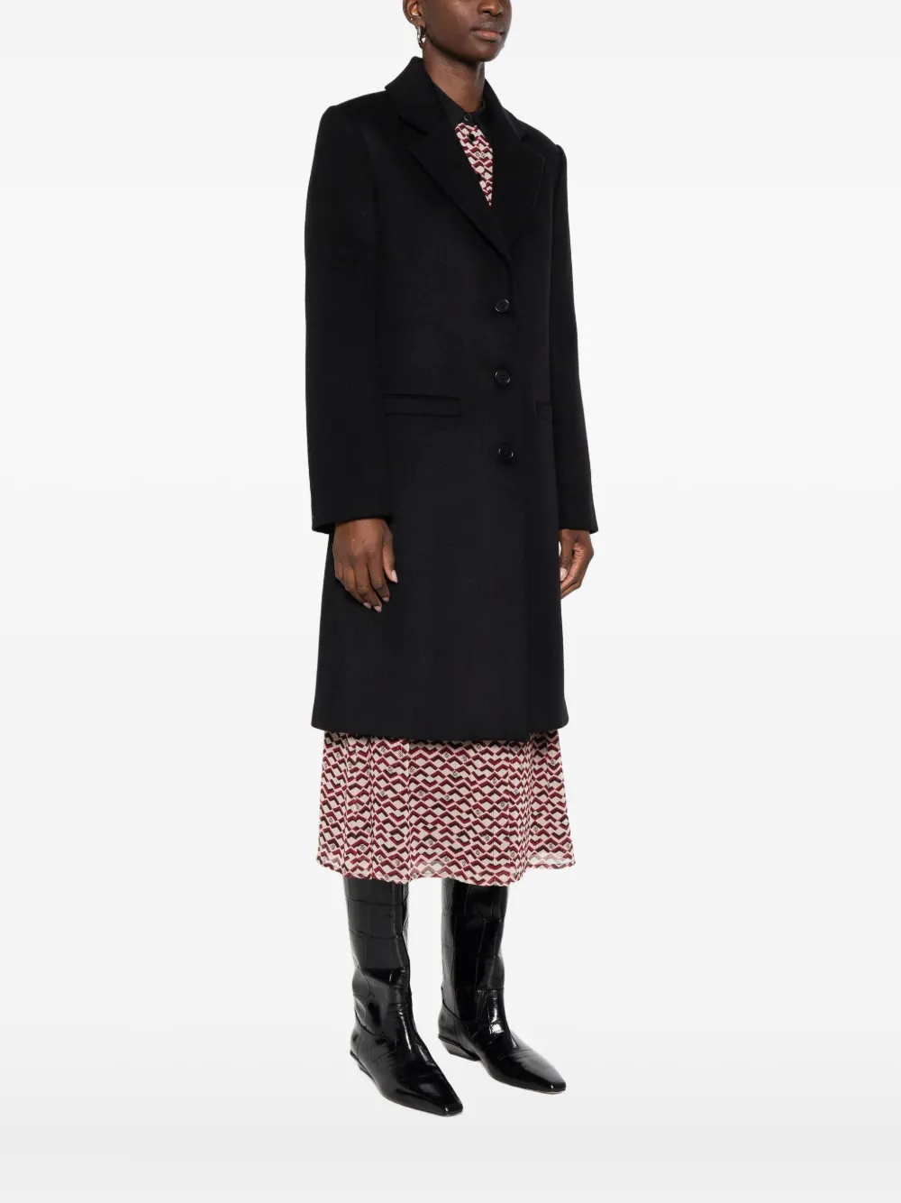 Liu •jo Single-breasted Coat In Black