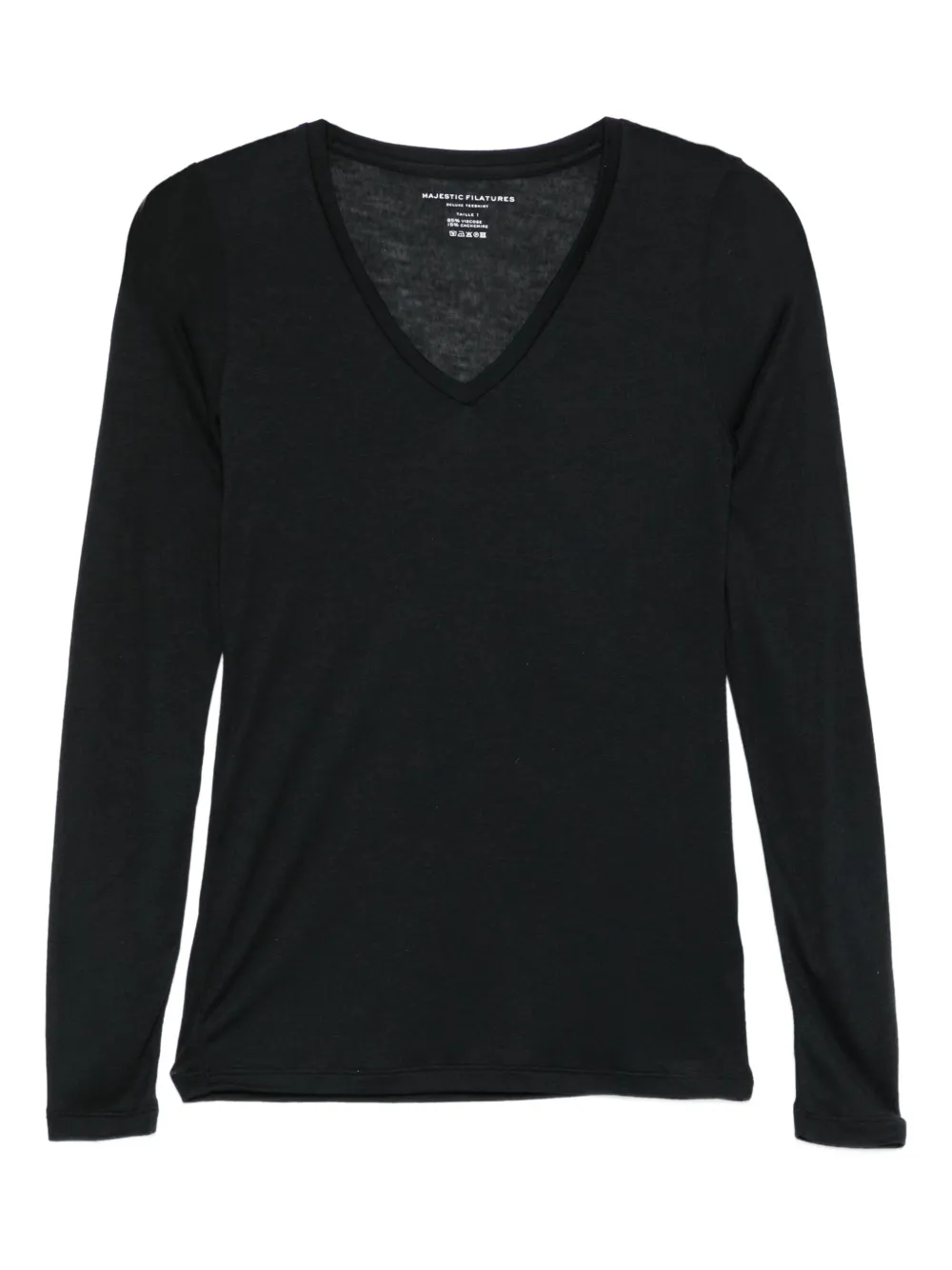 Majestic Filatures v-neck t-shirt | Black | Image 1
