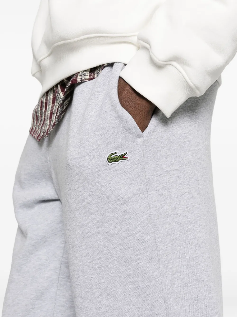 Lacoste Broek van katoenblend Grijs