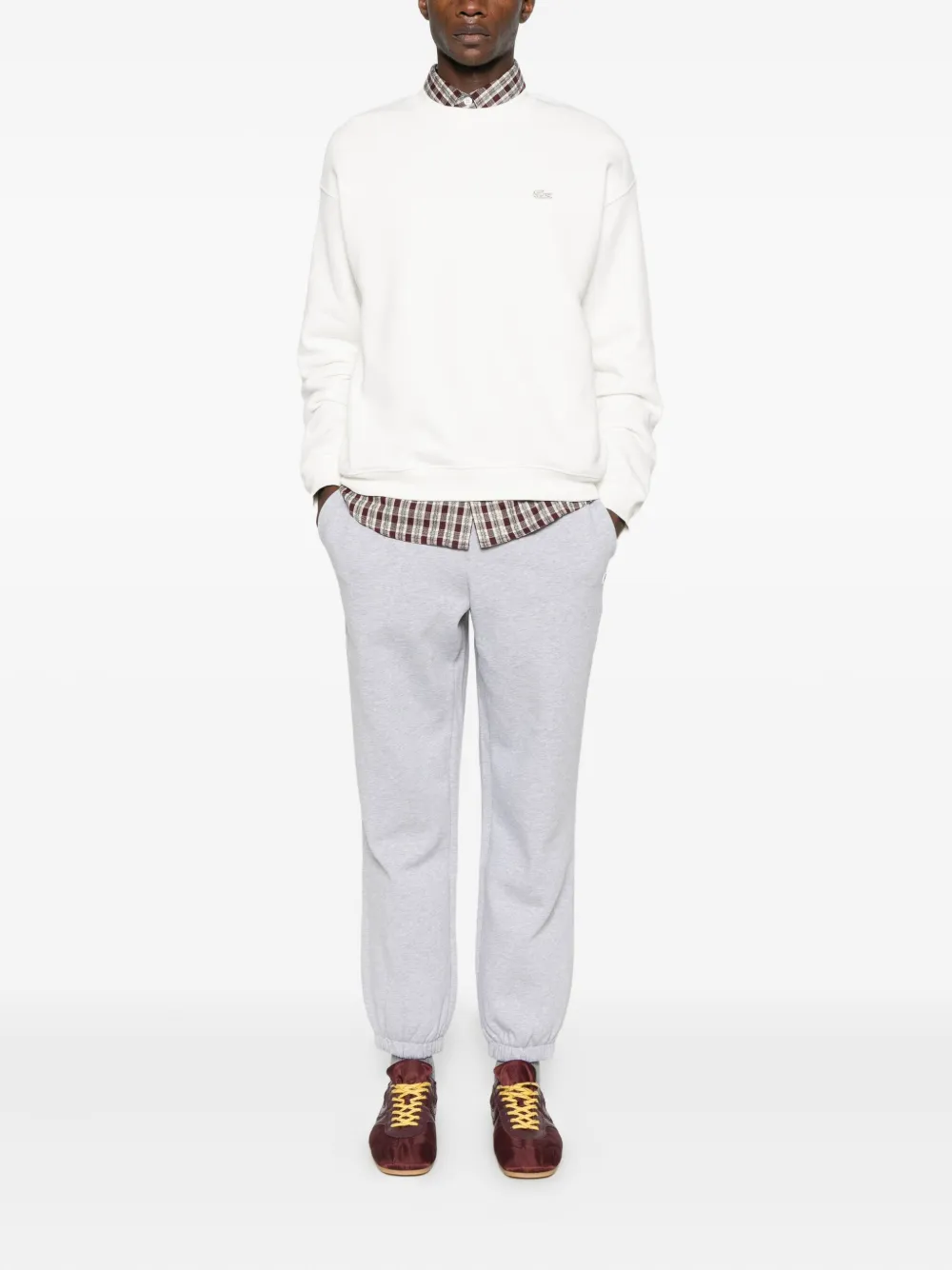 Lacoste cotton-blend pants - Grijs