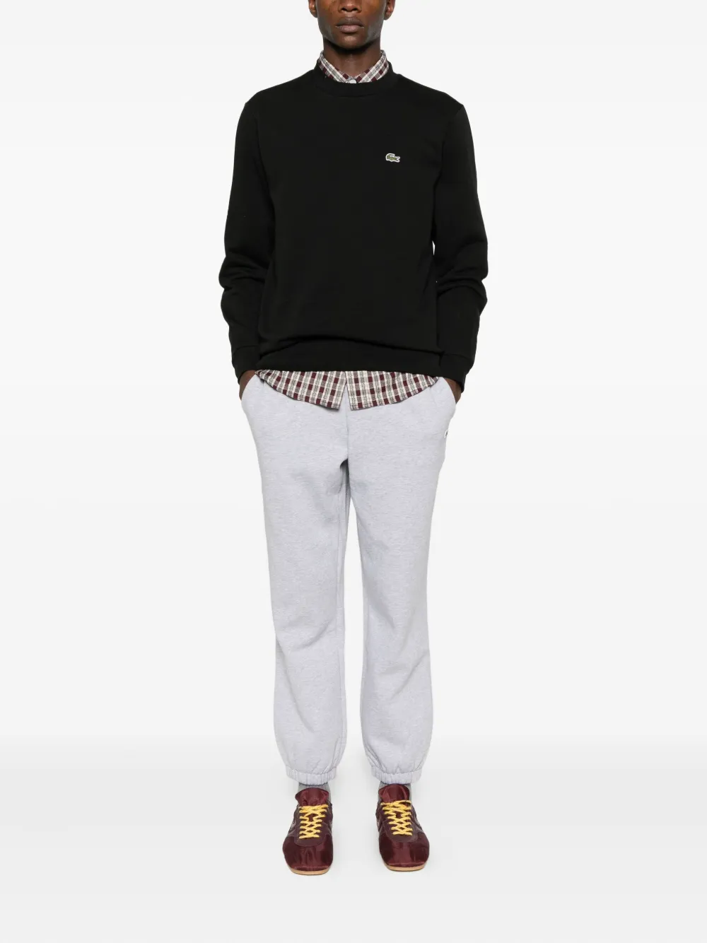 Lacoste logo-detail crew-neck sweatshirt - Zwart