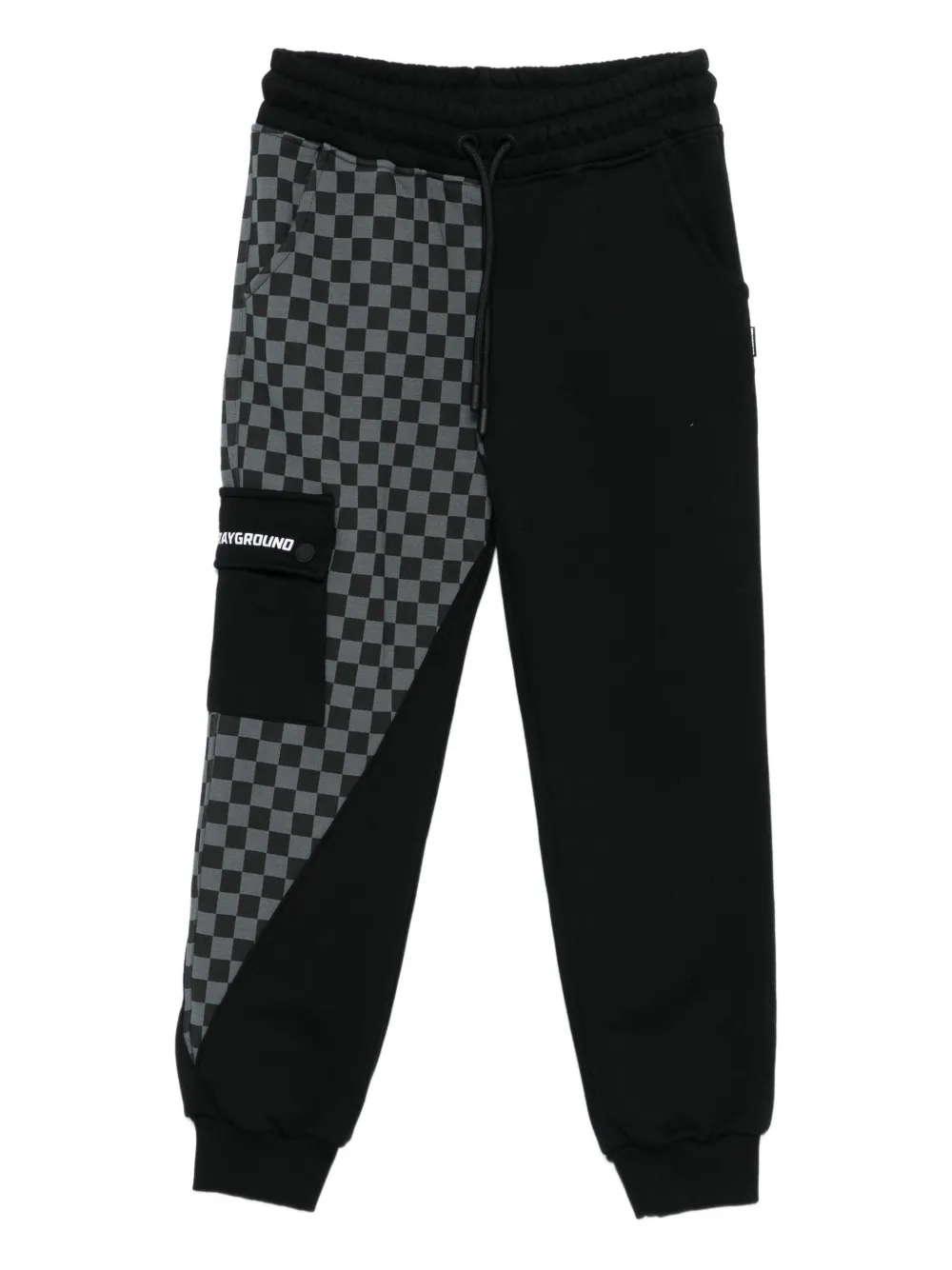 Sprayground Kid Checked Track Pants In Black