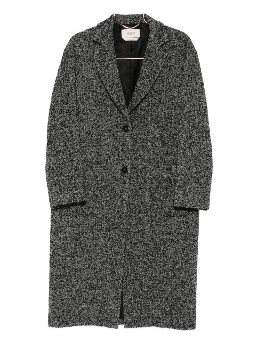 Agnona Single-breasted Coat In Gray