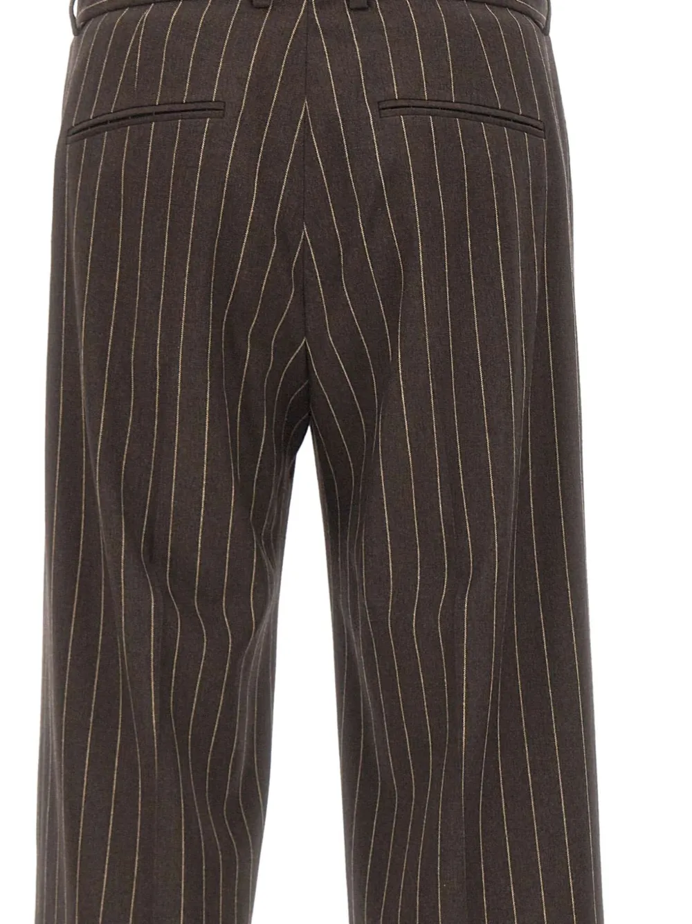 Drôle De Monsieur Plooibroek met krijtstreep Bruin