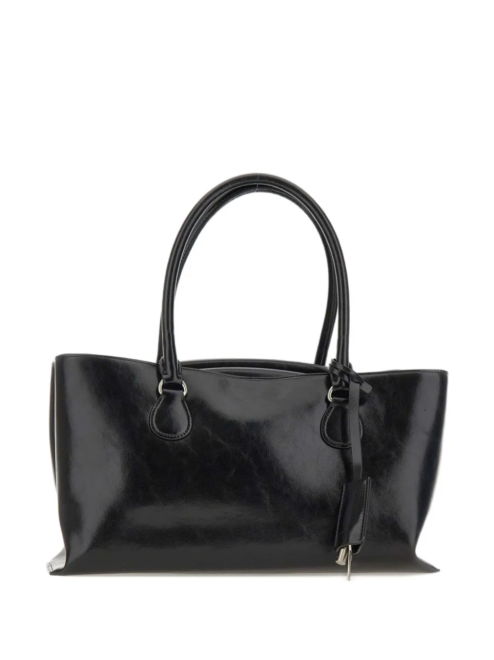 Osoi Double-handle Leather Tote Bag In Black