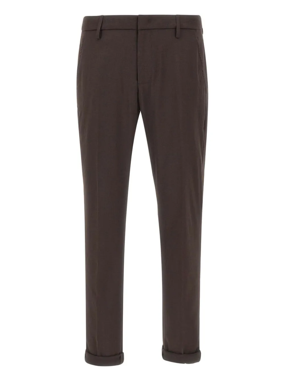 DONDUP buttoned logo-detail pants | Brown | Image 1