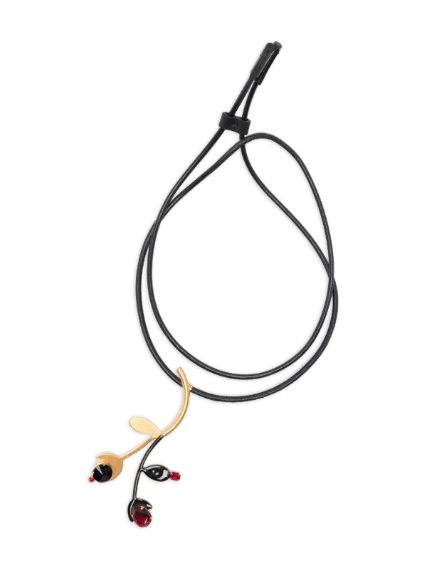 Marni Pre-owned 2000s Floral-pendant Necklace in Gold