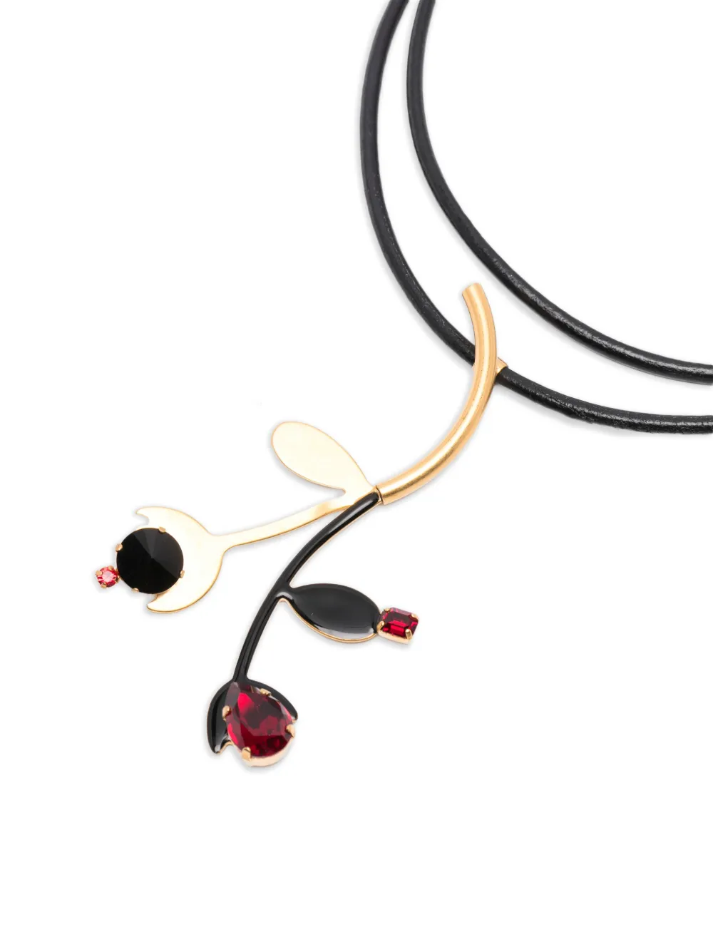 2000s Floral-Pendant Necklace