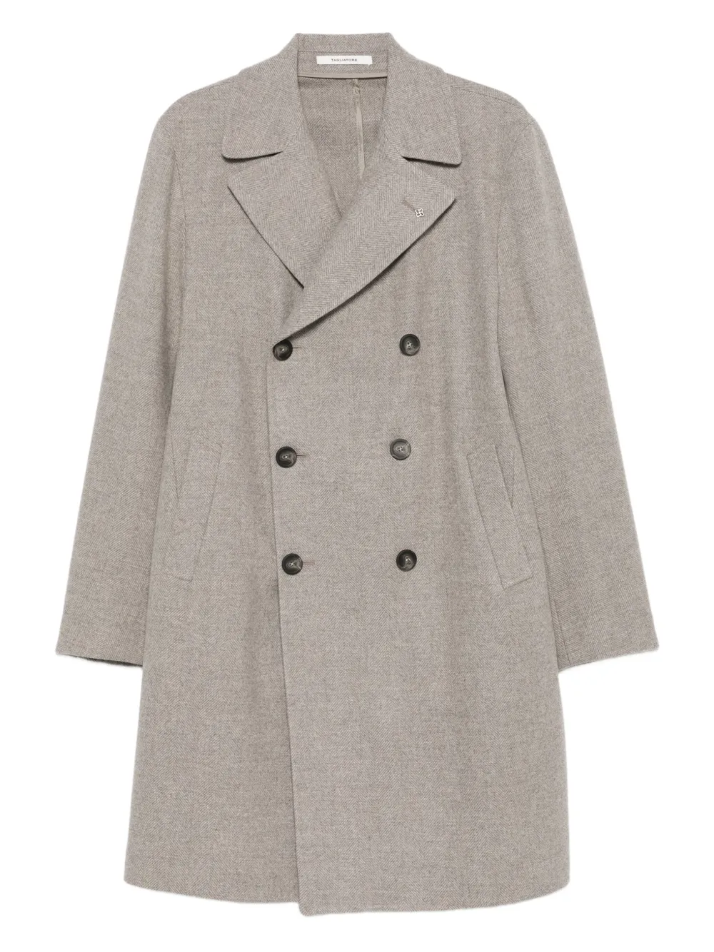Tagliatore double-breasted herringbone-pattern coat | Image 1