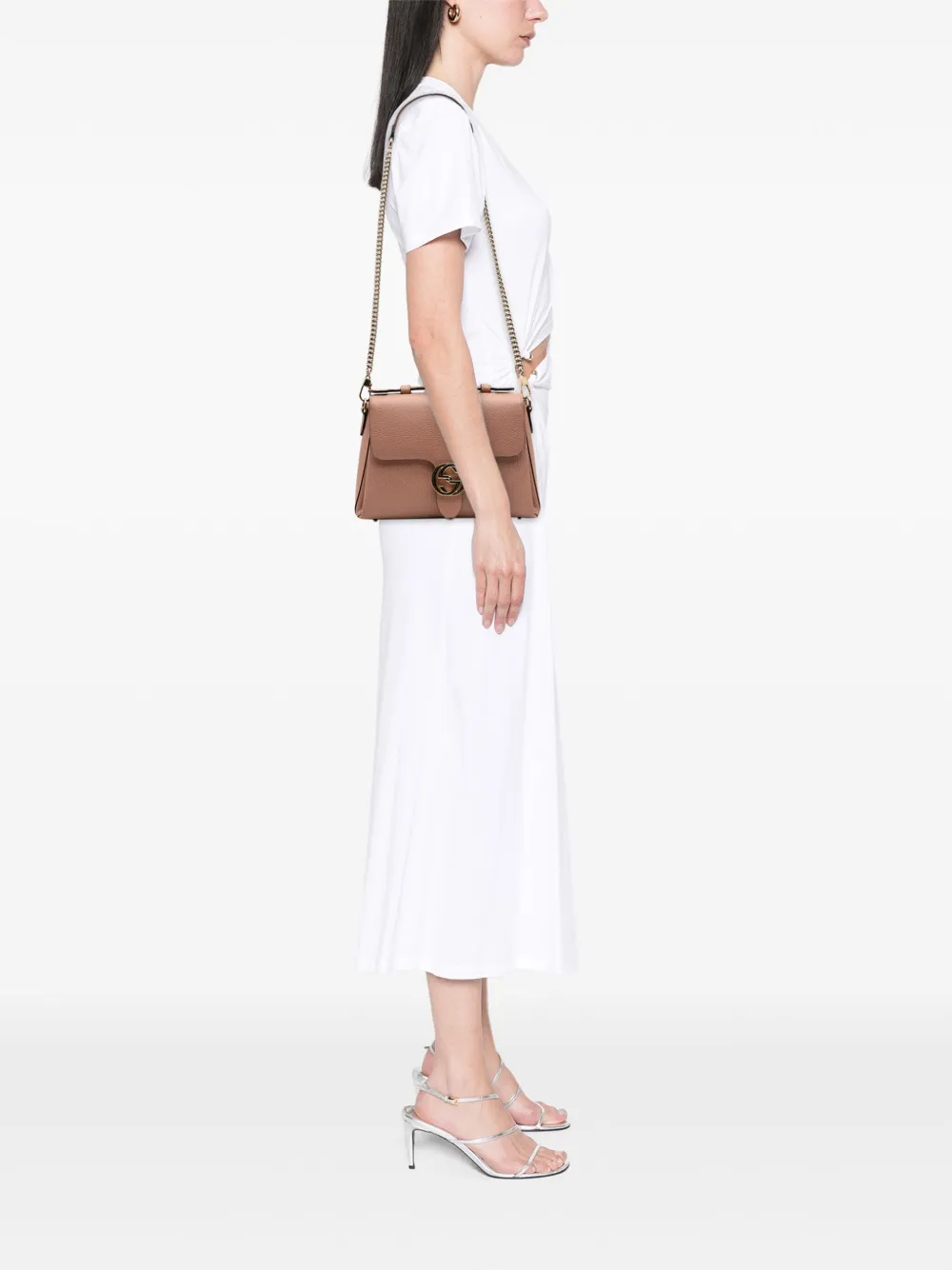 Gucci Pre-Owned 2000-2015 Small Dollar Calfskin Interlocking G satchel | Pre-Owned | Image 2