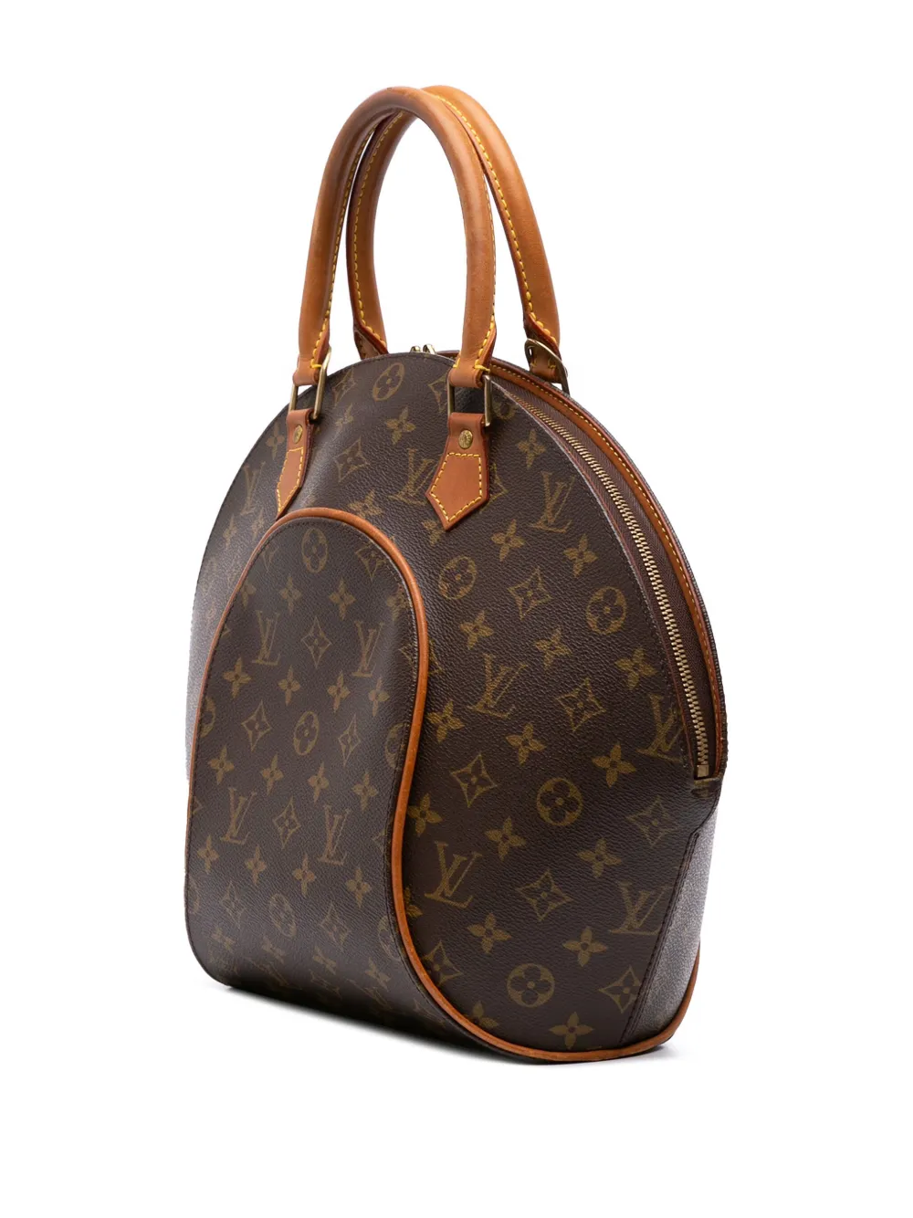 Pre-owned Louis Vuitton 2002 Monogram Ellipse Pm Handbag In Brown