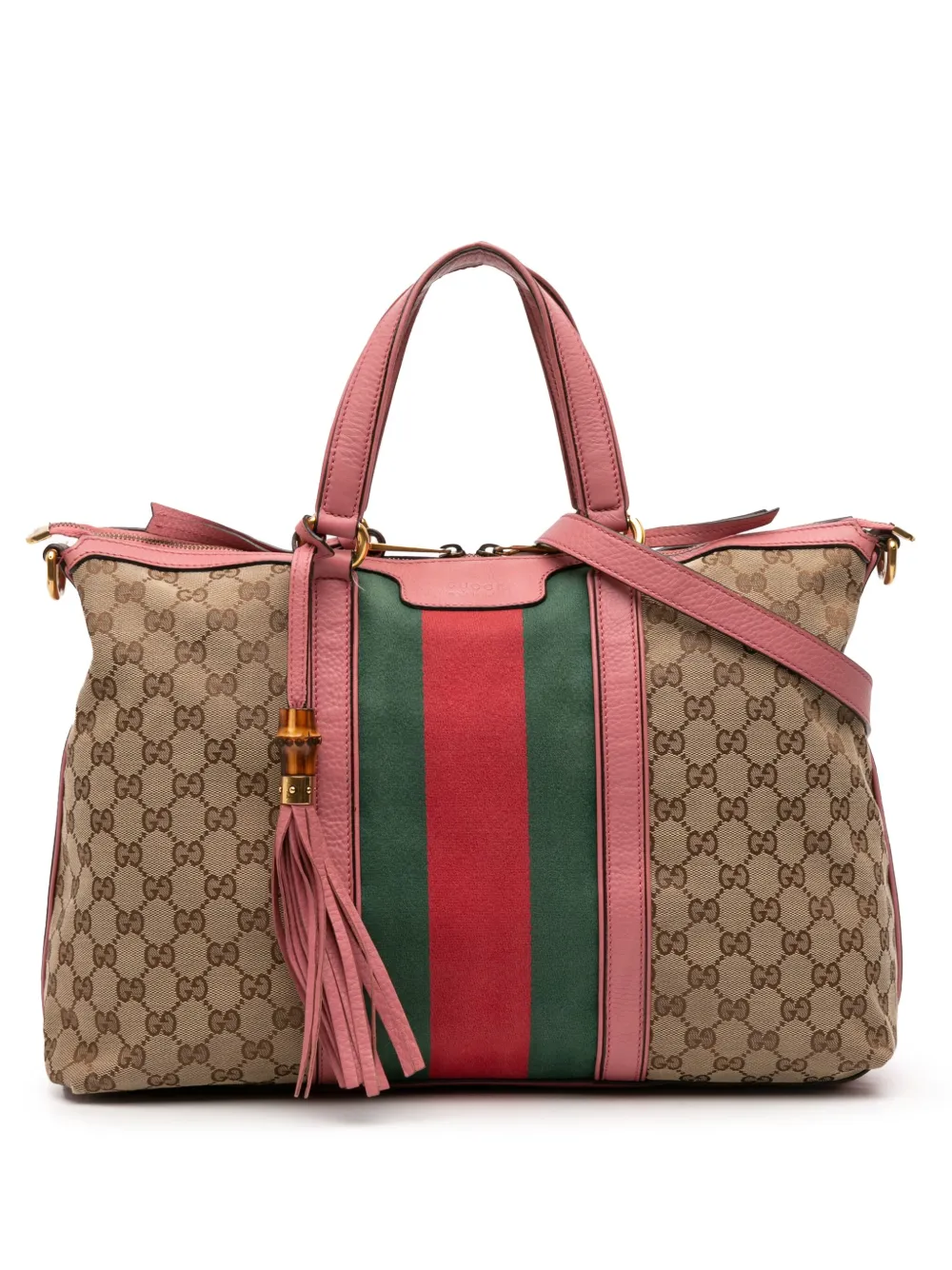 Gucci Pre-Owned 2016-2025 Medium GG Canvas Rania Top Handle Bag satchel | Brown | Image 1