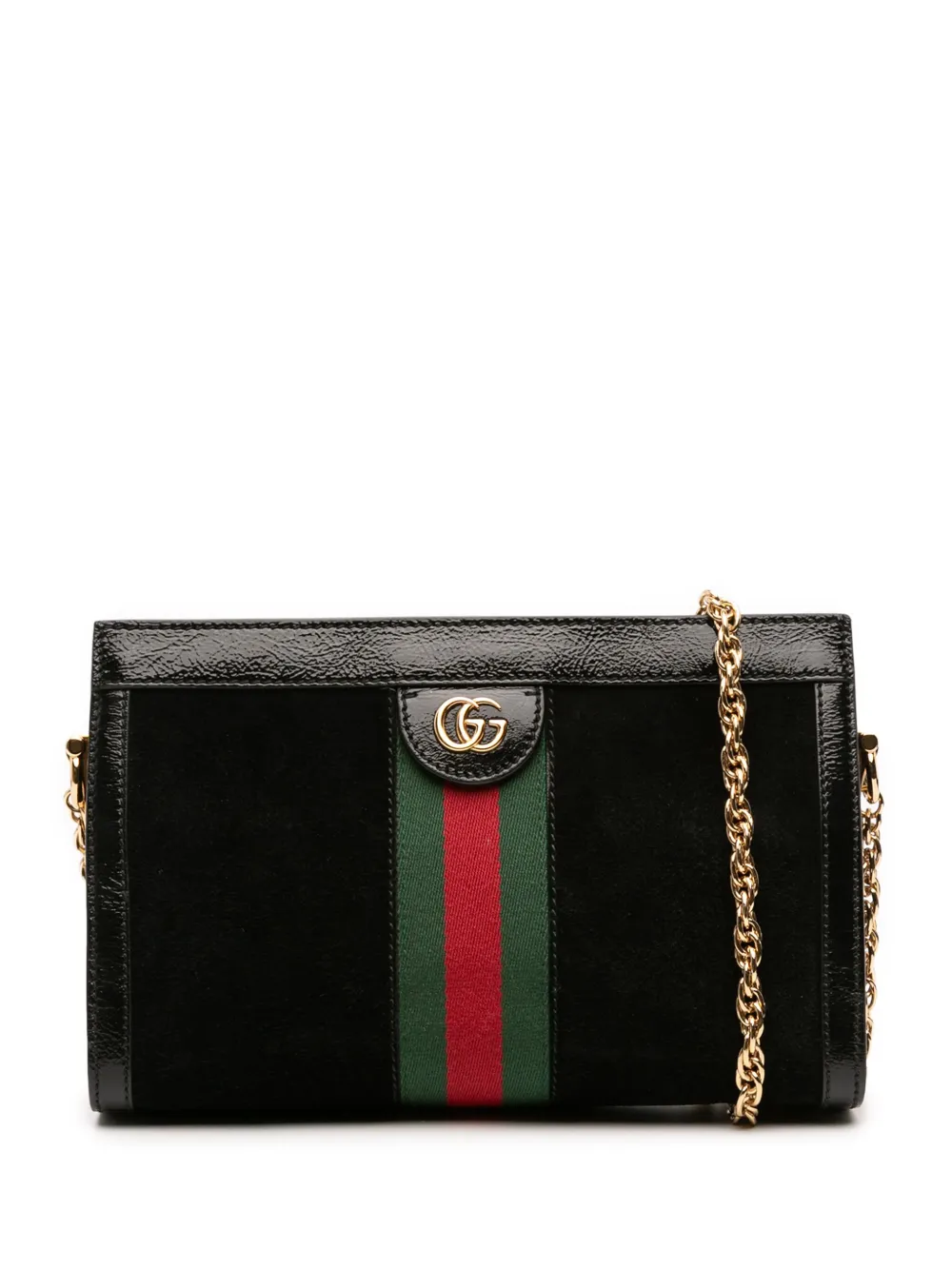 Gucci Pre-Owned 2016-2025 Small Suede Ophidia Chain crossbody bag | Black | Image 1