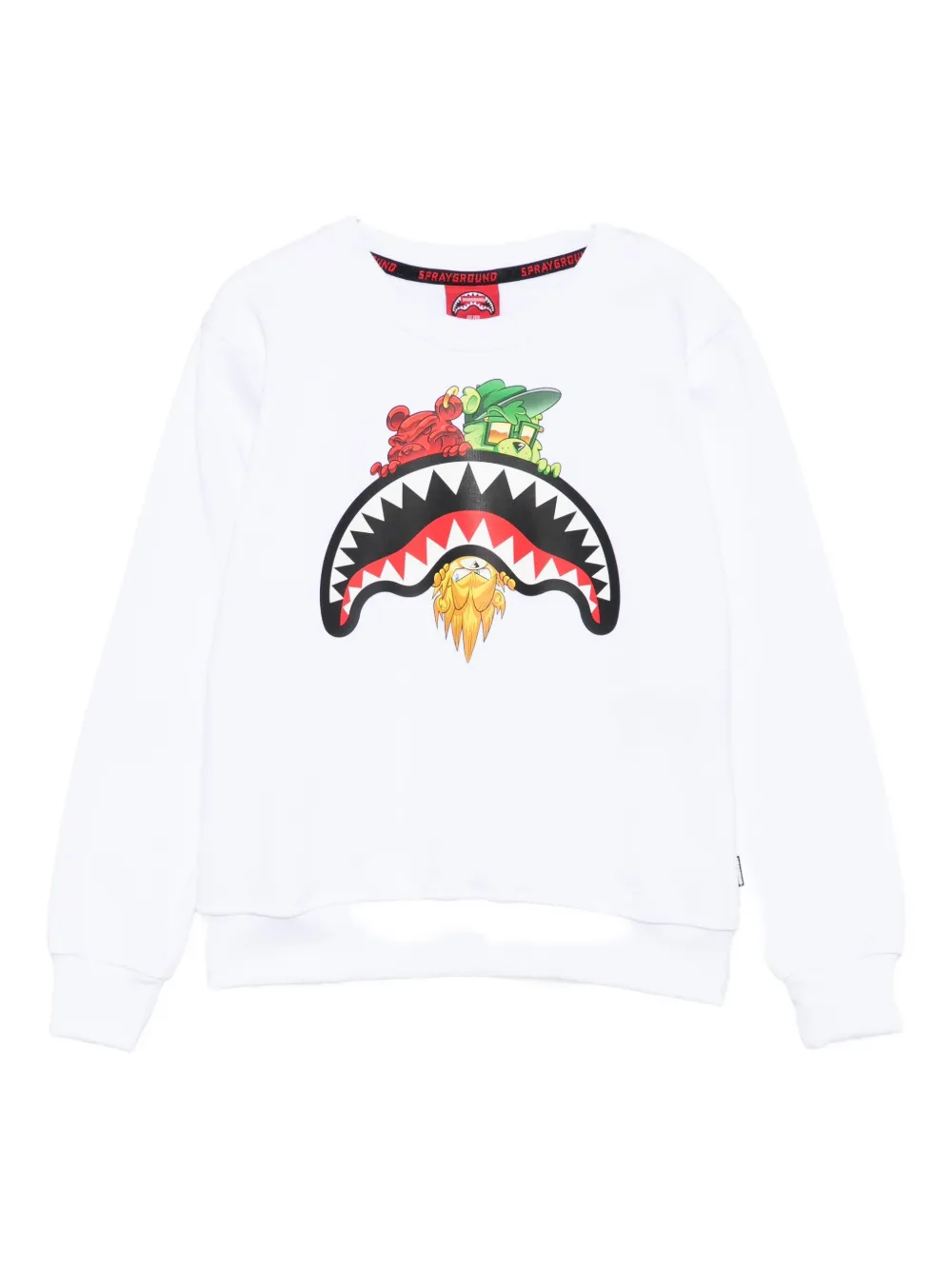 Sprayground Kid Sharks In Paris Sweatshirt In White