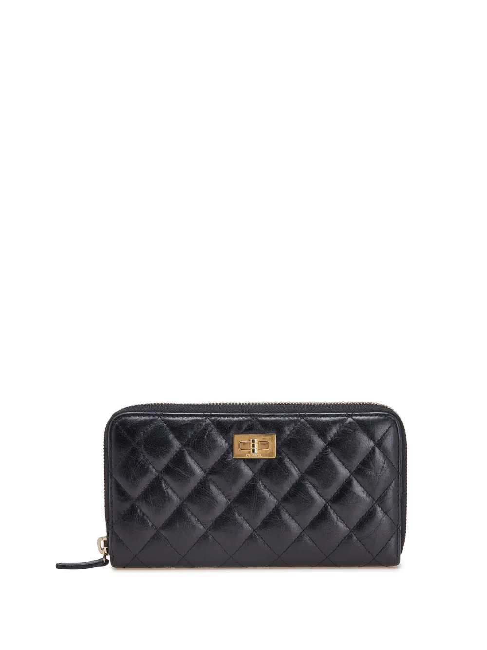 CHANEL Pre-Owned 2016-2017 リイシュー 2.55 マトラッセ エイジドカーフ ジップアラウンド ウォレット 長財布 CHANEL Pre-Owned 2016-2017 リイシュー 2.55 マトラッセ エイジドカーフ ジップアラウンド ウォレット 長財布