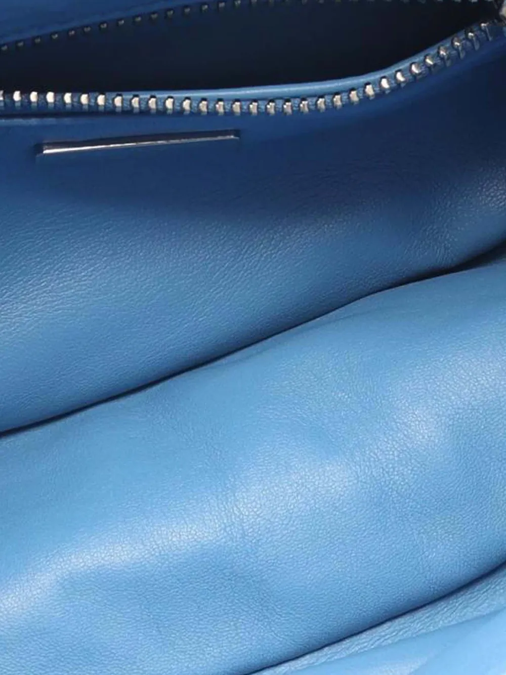 Pre-owned Prada 2013-2025 Nappa Soft Padded Re Edition 2002 Moon Satchel In Blue